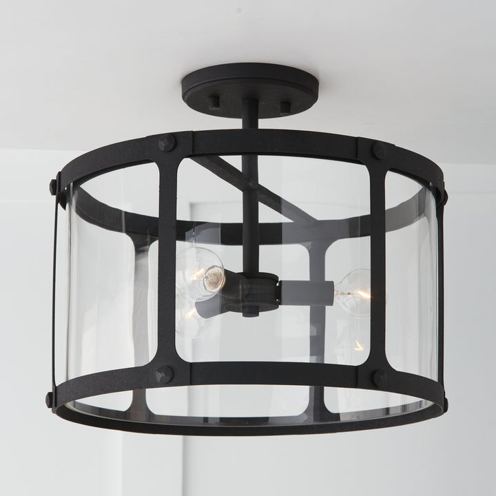 Capital Lighting Three Light Semi-Flush Mount