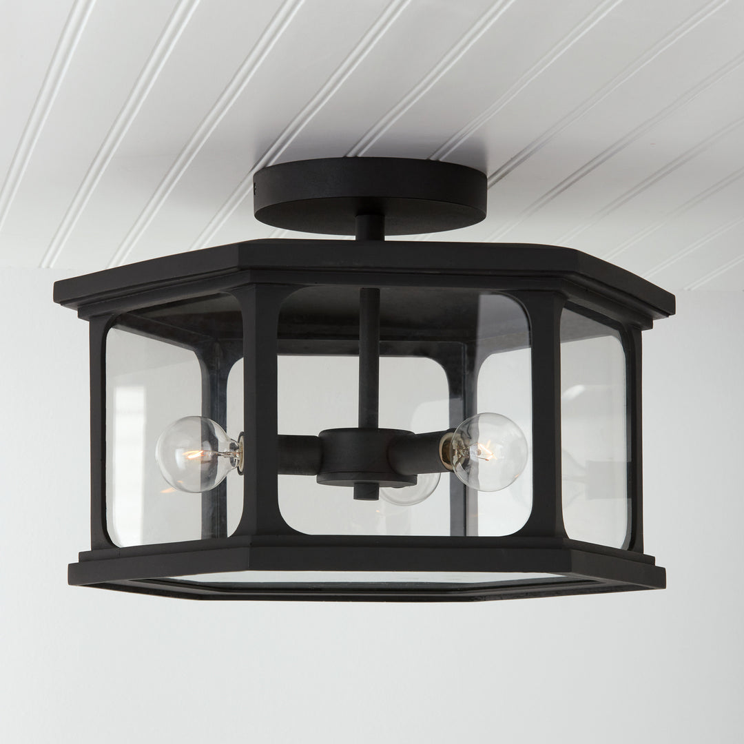 Capital Lighting Three Light Outdoor Semi-Flush Mount