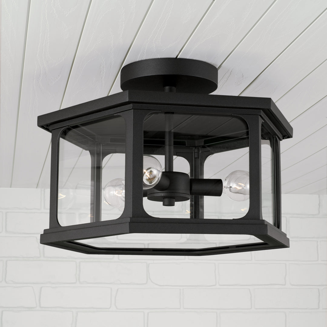 Capital Lighting Three Light Outdoor Semi-Flush Mount