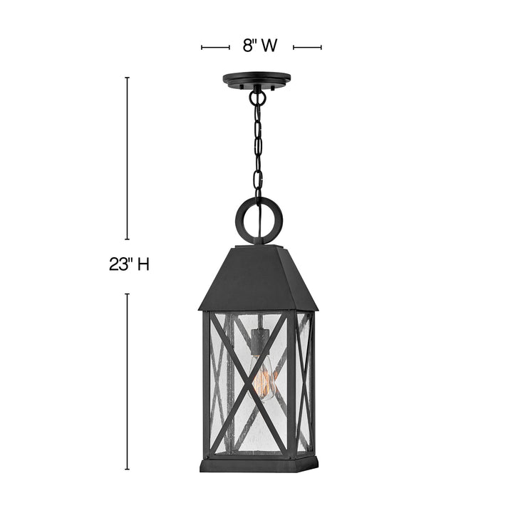 Briar LED Hanging Lantern in Museum Black