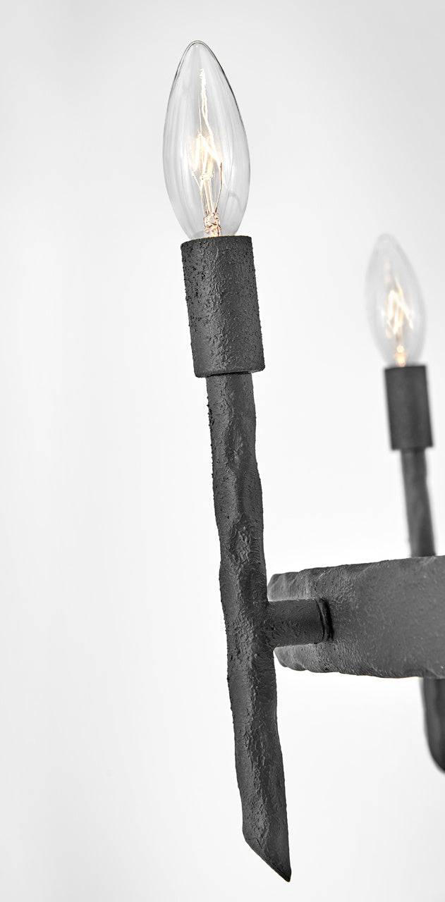 Tress LED Pendant in Forged Iron