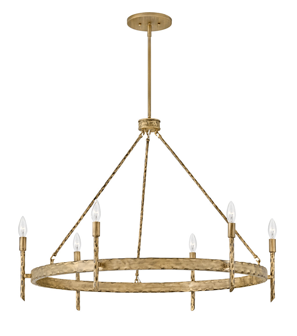 Tress LED Chandelier in Champagne Gold