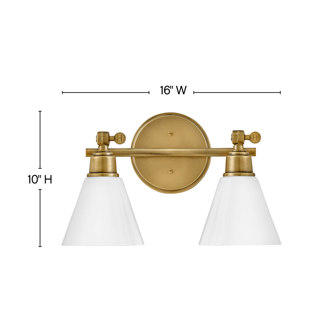 Arti LED Vanity in Heritage Brass