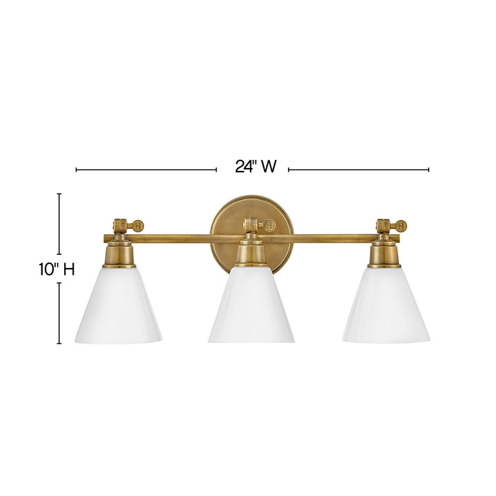 Arti LED Vanity in Heritage Brass