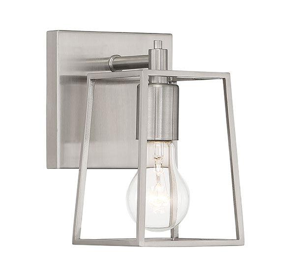 Dunn One Light Wall Sconce in Brushed Polished Nickel