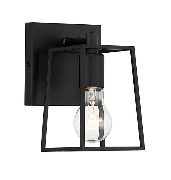 Dunn One Light Wall Sconce in Flat Black