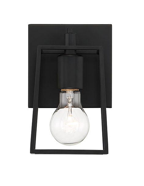 Dunn One Light Wall Sconce in Flat Black