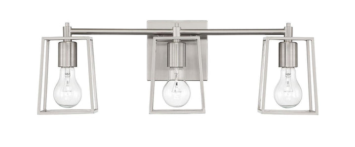 Dunn Three Light Vanity in Brushed Polished Nickel