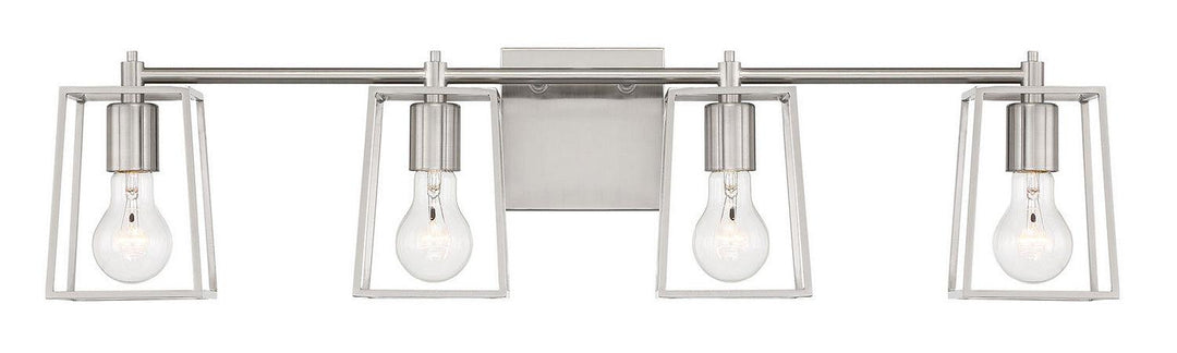 Dunn Four Light Vanity in Brushed Polished Nickel