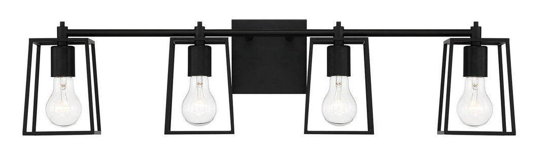 Dunn Four Light Vanity in Flat Black