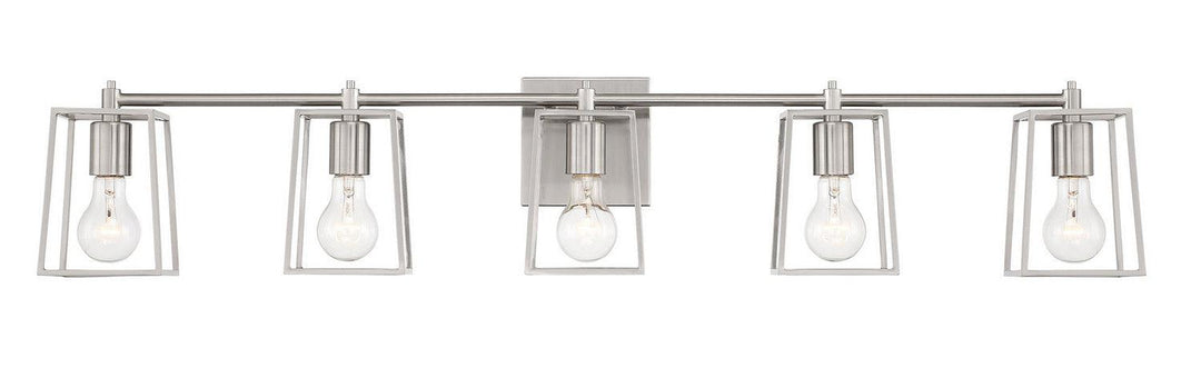 Dunn Five Light Vanity in Brushed Polished Nickel