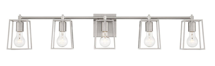 Dunn Five Light Vanity in Brushed Polished Nickel