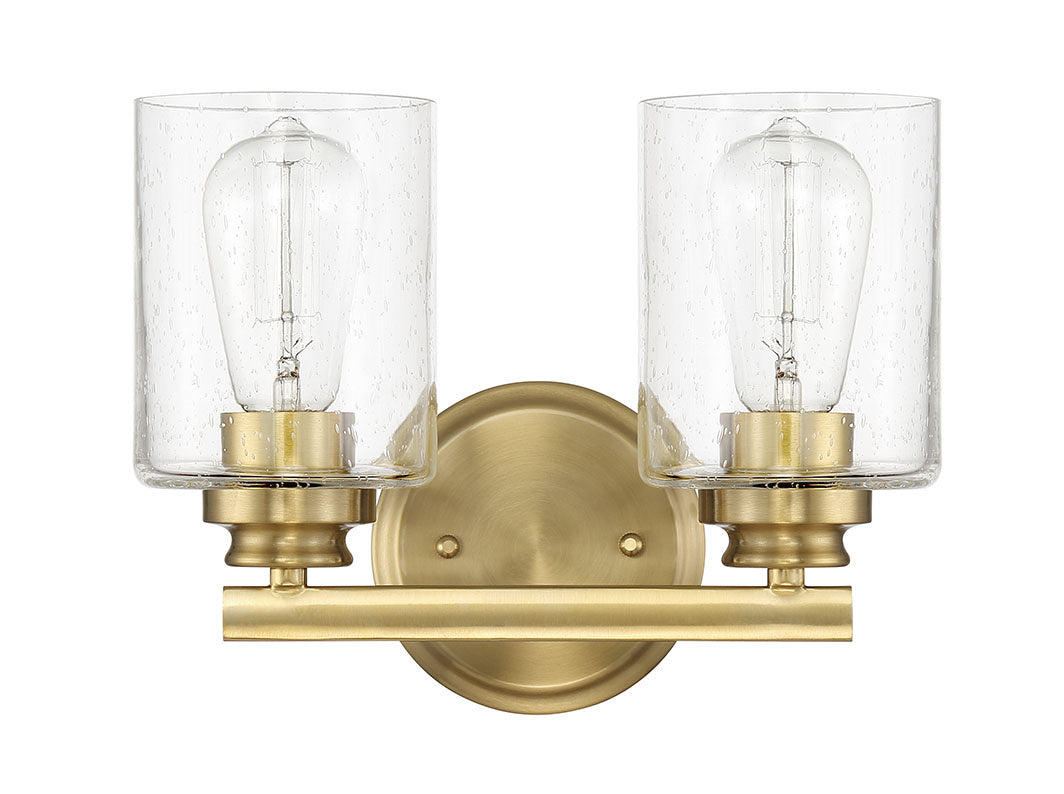 Bolden Two Light Vanity in Satin Brass