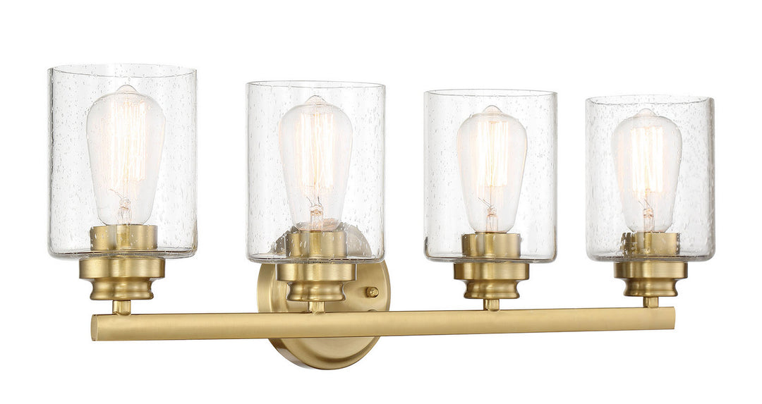 Bolden Four Light Vanity in Satin Brass