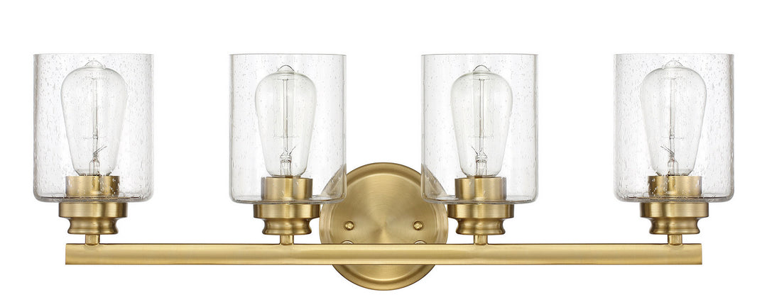 Bolden Four Light Vanity in Satin Brass