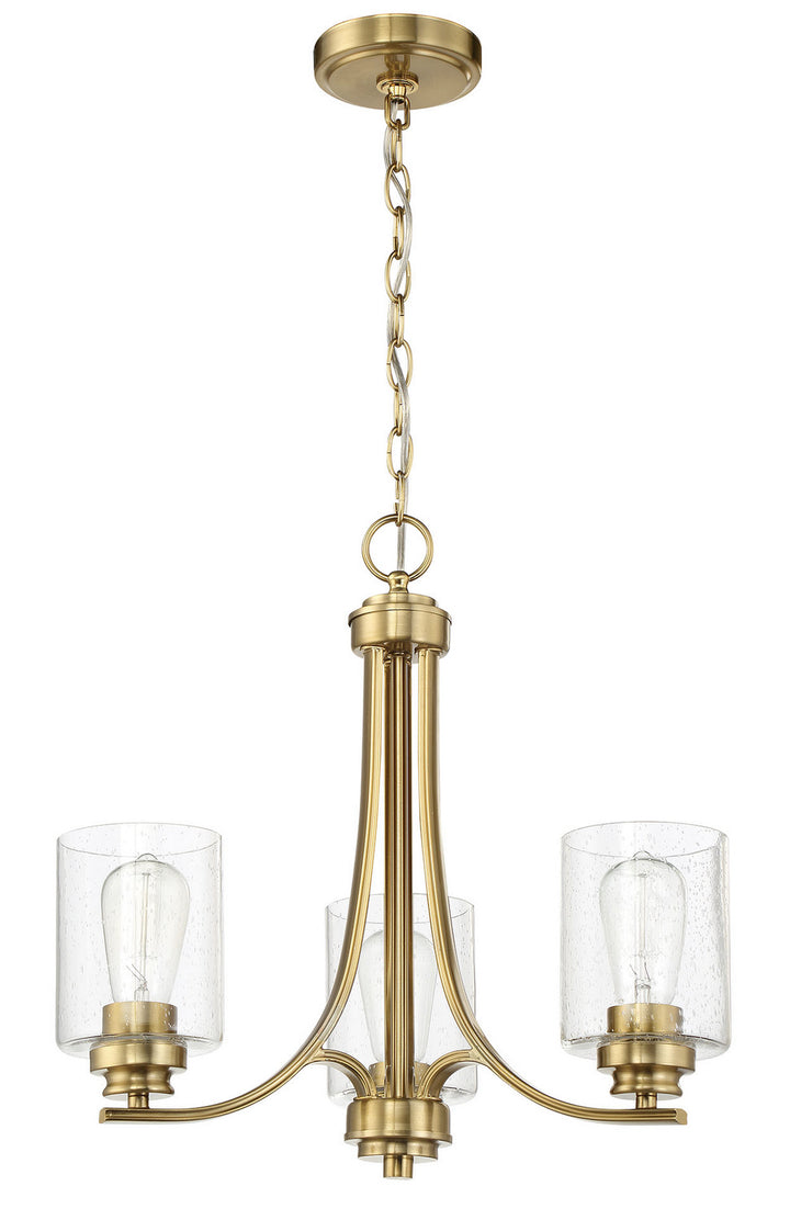 Bolden Three Light Chandelier in Satin Brass