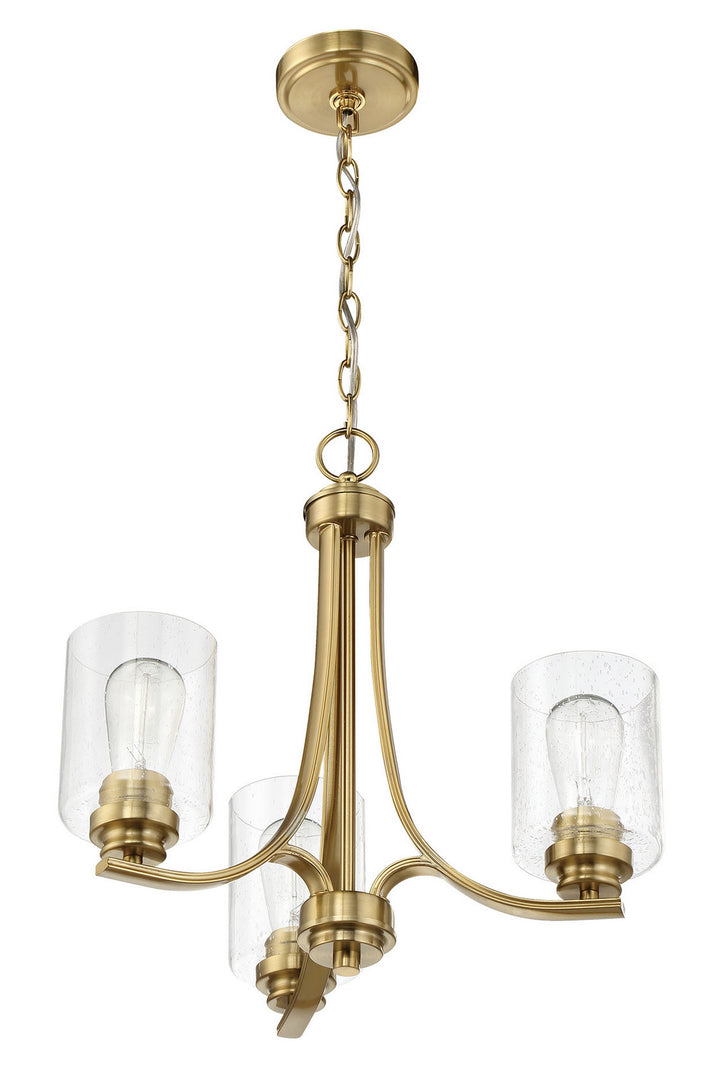 Bolden Three Light Chandelier in Satin Brass