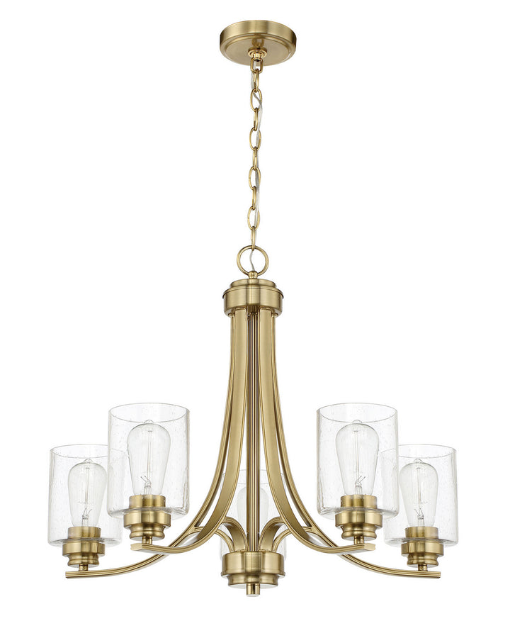 Bolden Five Light Chandelier in Satin Brass