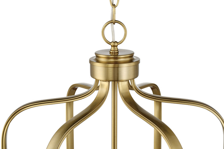 Bolden Six Light Foyer Chandelier in Satin Brass