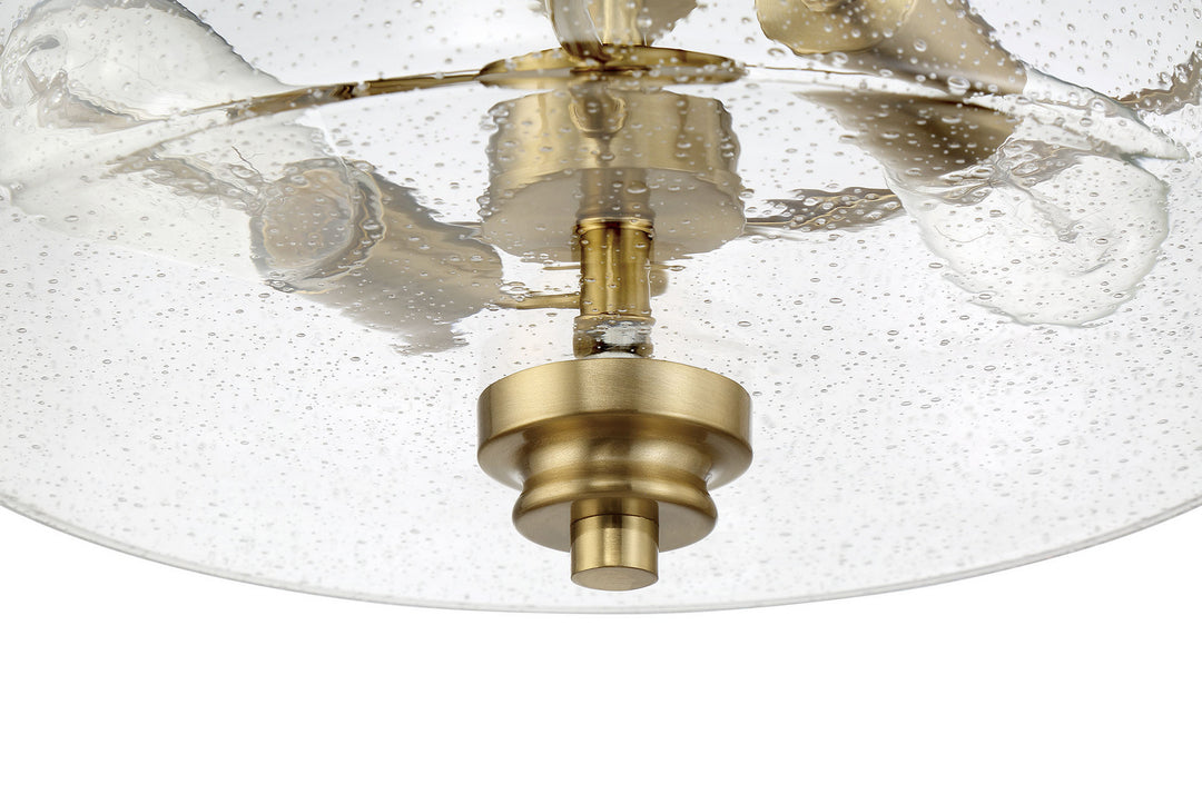 Bolden Two Light Convertible Semi Flush in Satin Brass