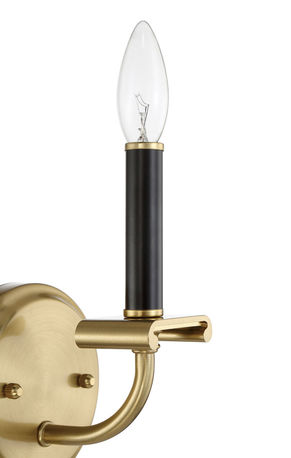 Stanza One Light Wall Sconce in Flat Black/Satin Brass