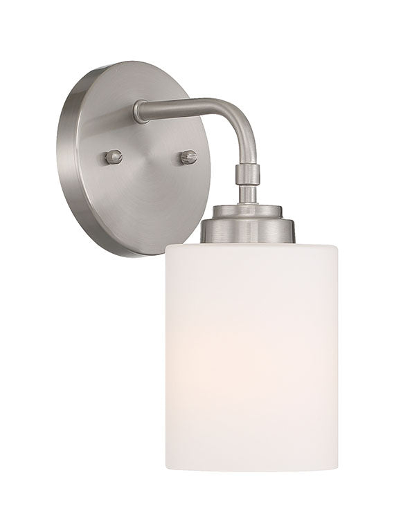 Stowe One Light Wall Sconce in Brushed Polished Nickel