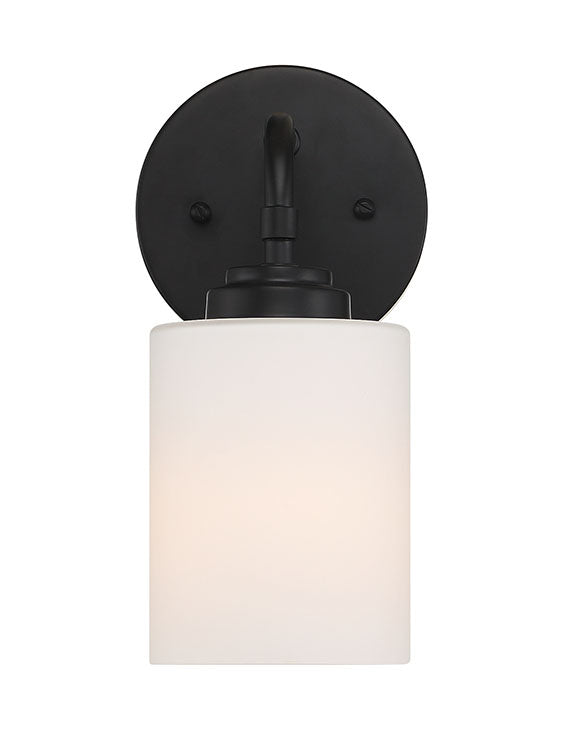 Stowe One Light Wall Sconce in Flat Black