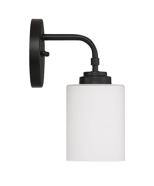 Stowe One Light Wall Sconce in Flat Black