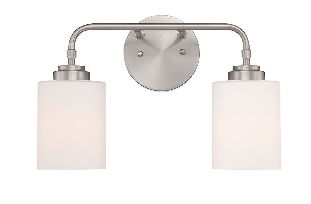 Stowe Two Light Vanity in Brushed Polished Nickel