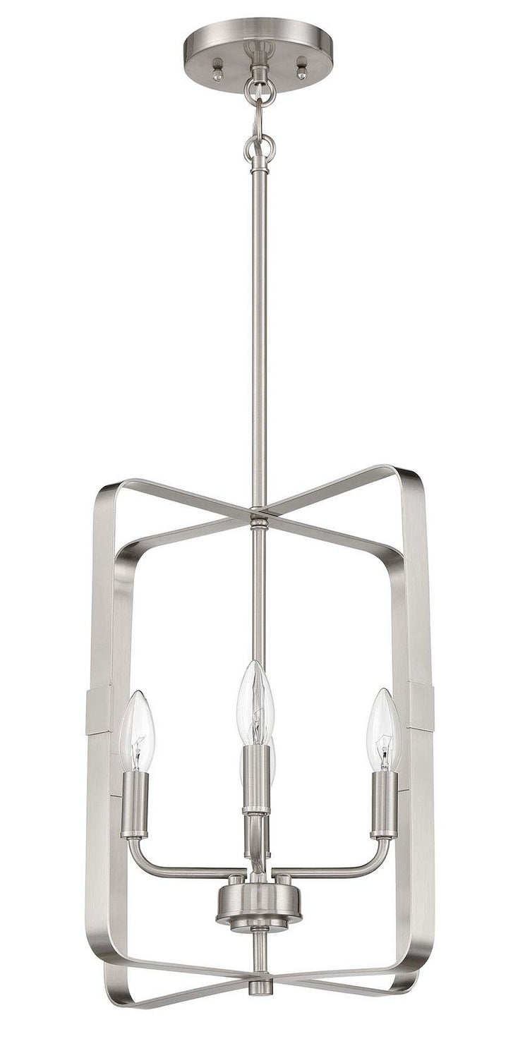 Stowe Four Light Foyer Pendant in Brushed Polished Nickel