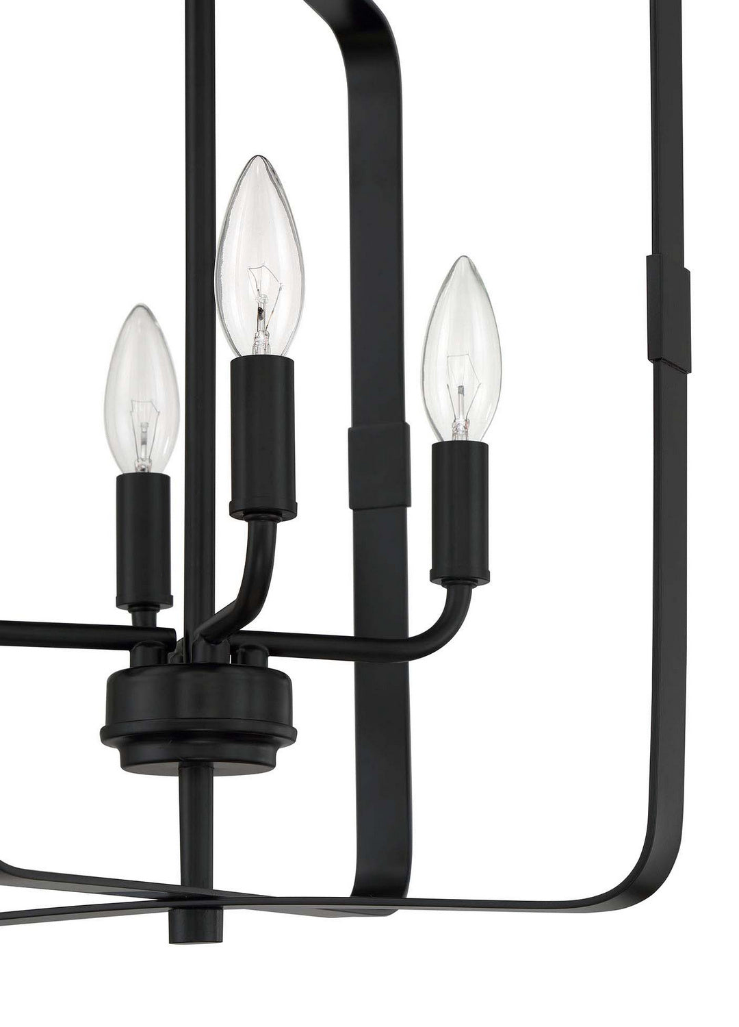 Stowe Four Light Foyer Pendant in Flat Black