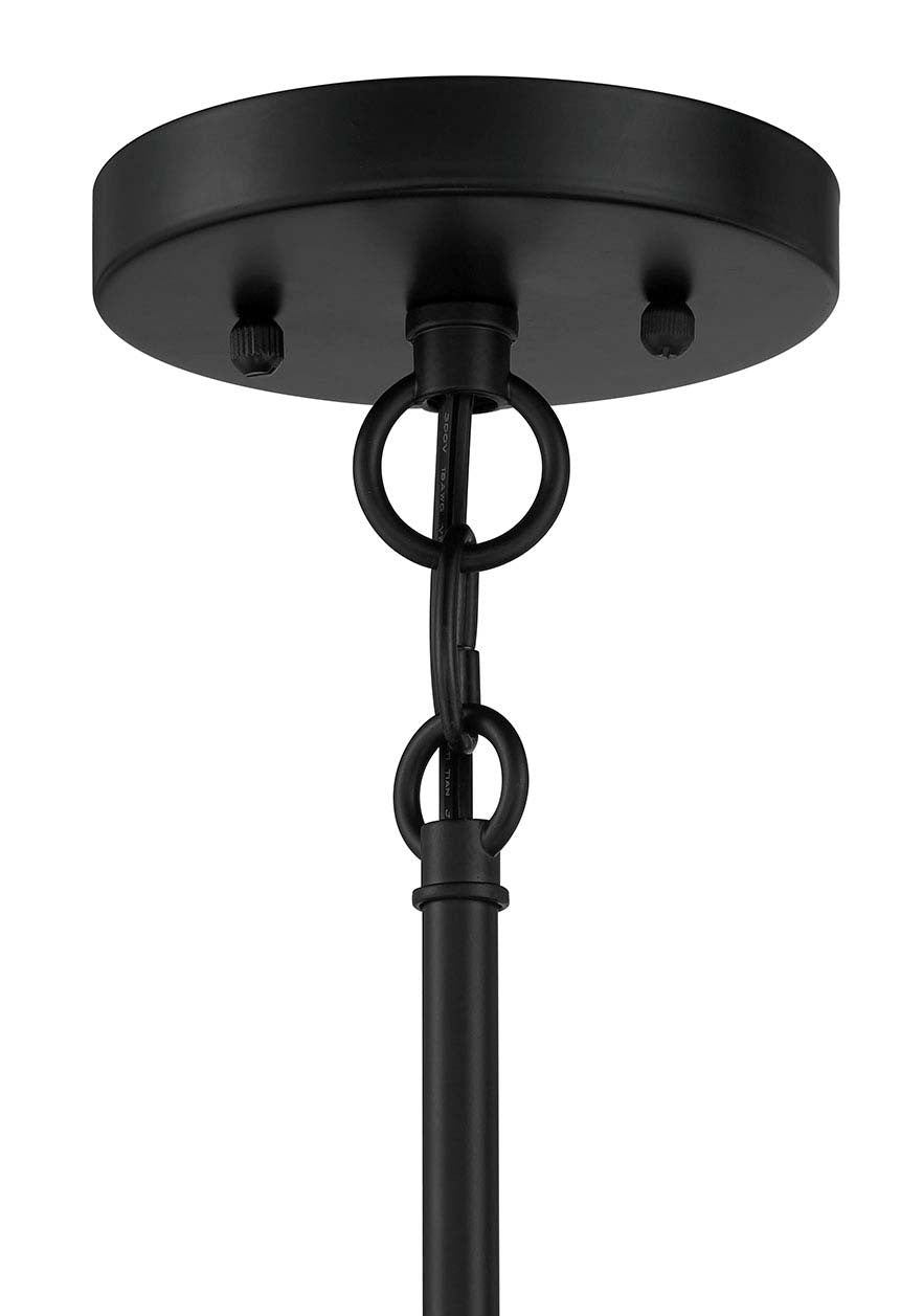 Stowe Four Light Foyer Pendant in Flat Black