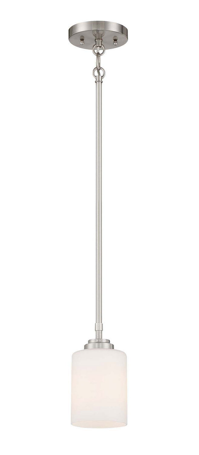 Stowe One Light Mini Pendant in Brushed Polished Nickel