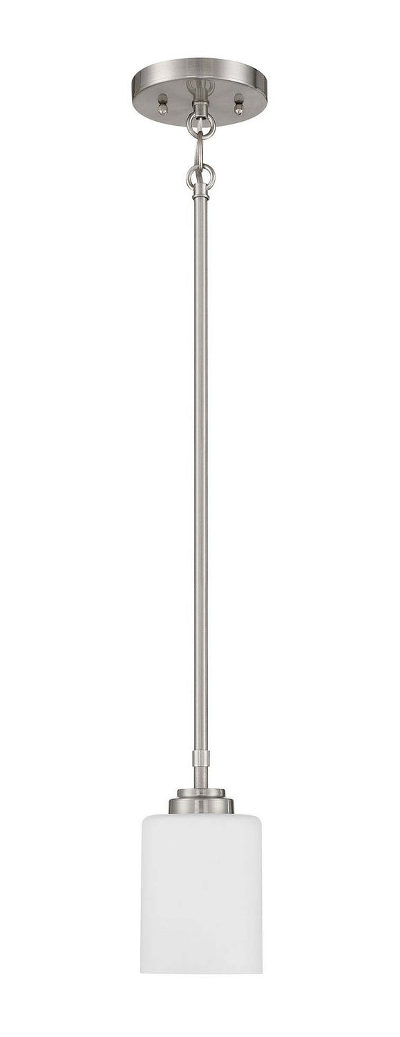 Stowe One Light Mini Pendant in Brushed Polished Nickel