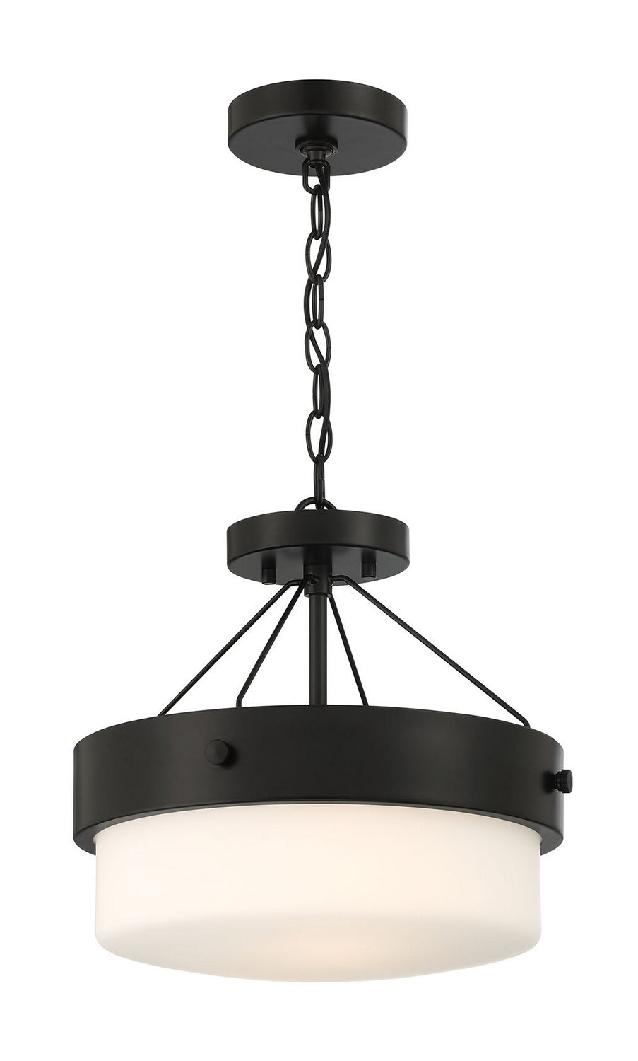 Oak Street Two Light Flushmount in Flat Black