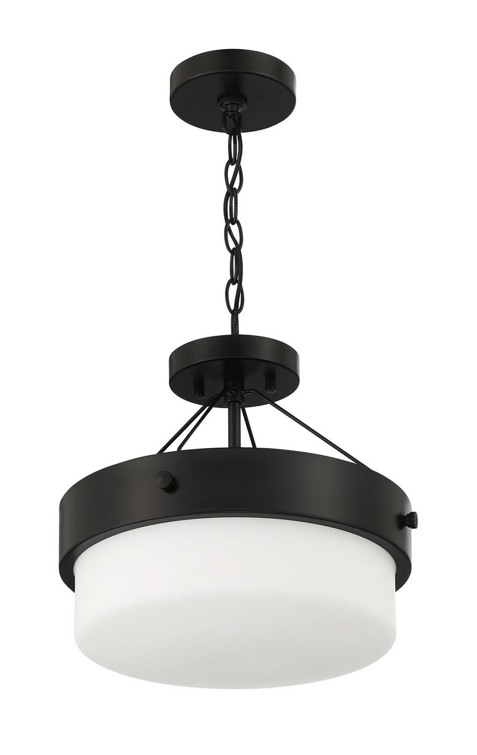 Oak Street Two Light Flushmount in Flat Black