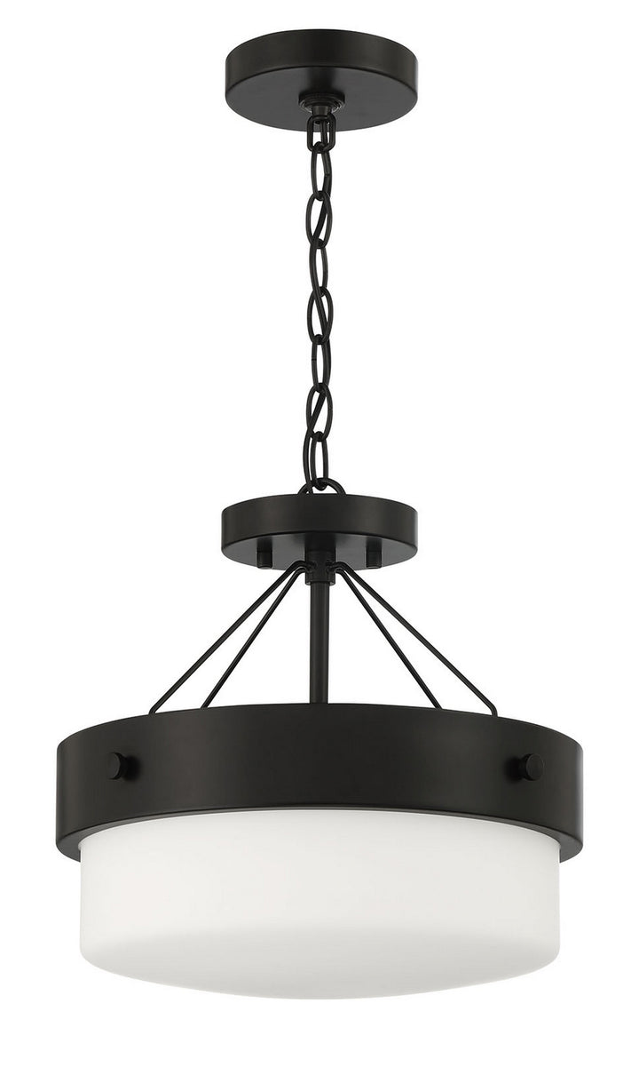 Oak Street Two Light Flushmount in Flat Black