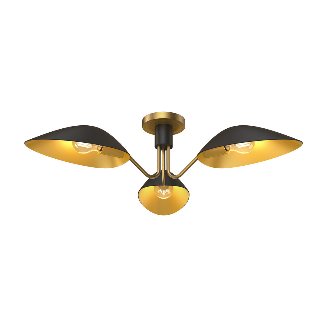 Alora Three Light Semi-Flush Mount