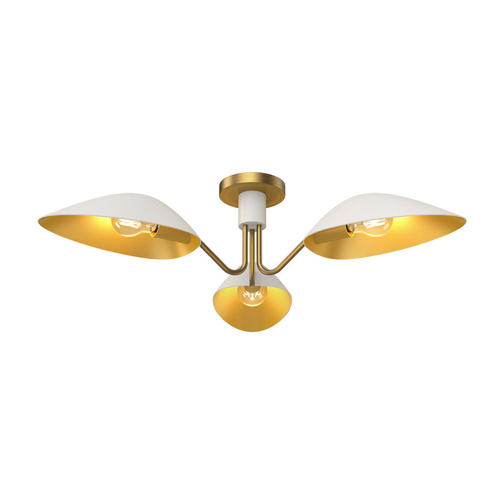 Alora Three Light Semi-Flush Mount