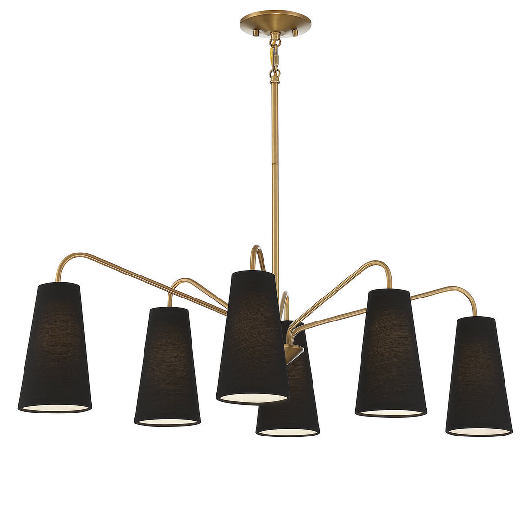 Savoy House Edgewood Six Light Linear Chandelier