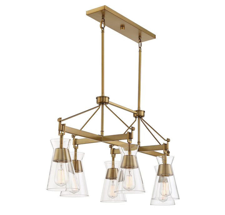 Savoy House Lakewood Six Light Linear Chandelier