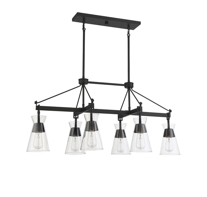 Savoy House Lakewood Six Light Linear Chandelier