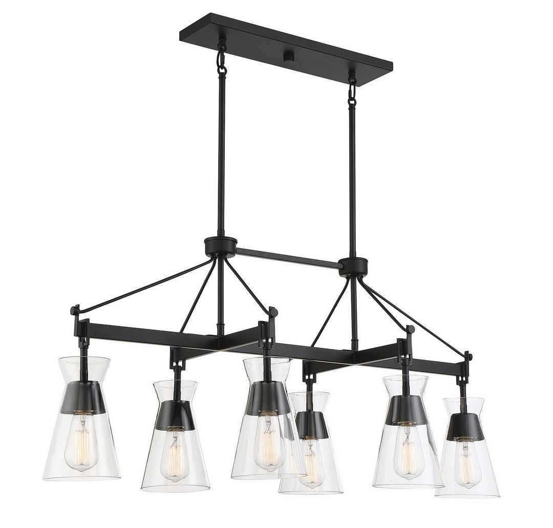 Savoy House Lakewood Six Light Linear Chandelier