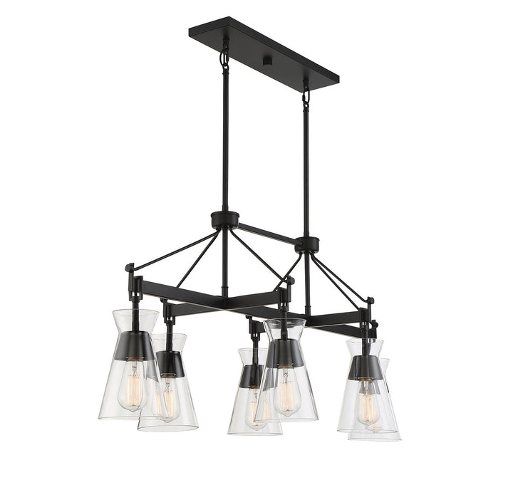 Savoy House Lakewood Six Light Linear Chandelier