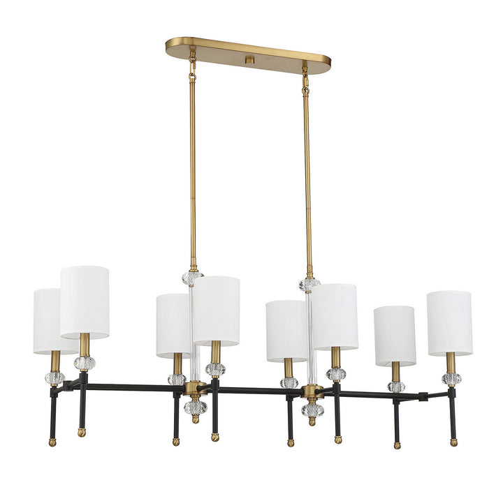 Savoy House Tivoli Eight Light Linear Chandelier