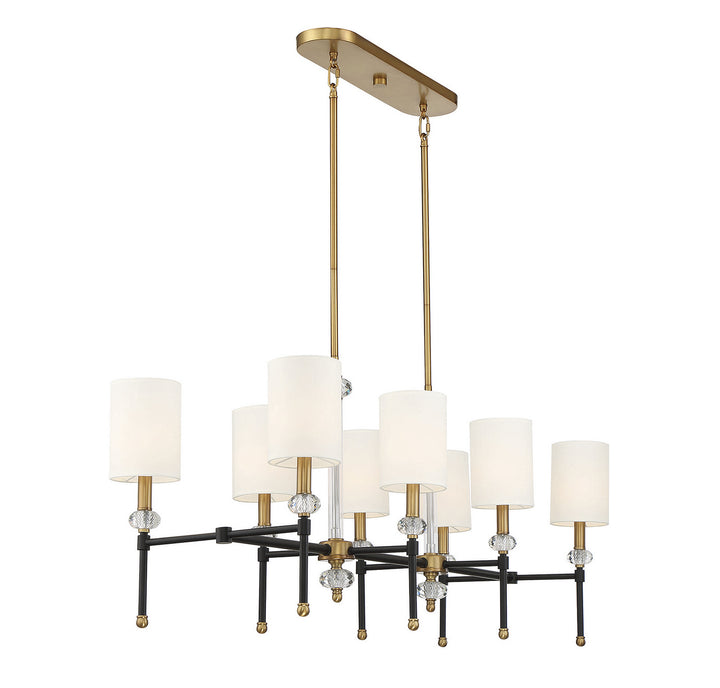 Savoy House Tivoli Eight Light Linear Chandelier