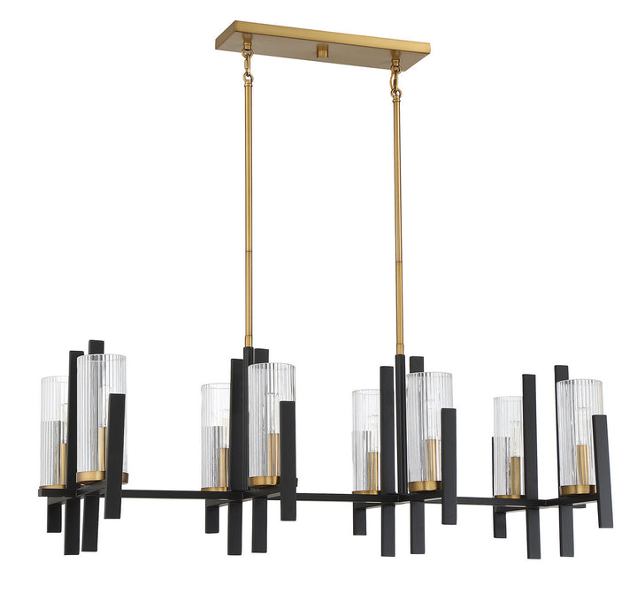 Savoy House Midland Eight Light Linear Chandelier