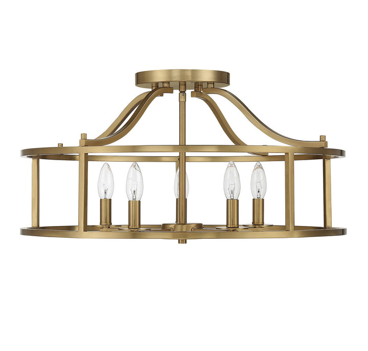 Savoy House Stockton Five Light Semi Flush Mount