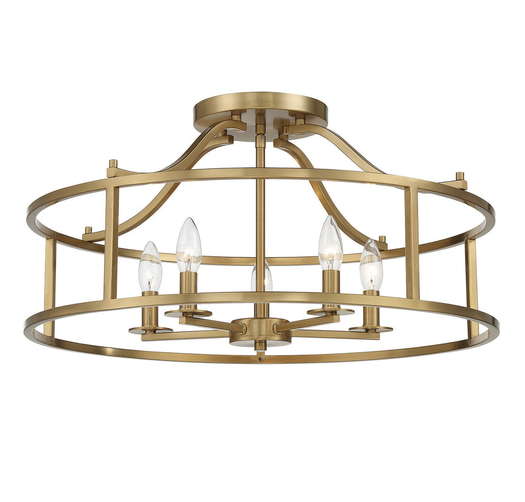 Savoy House Stockton Five Light Semi Flush Mount