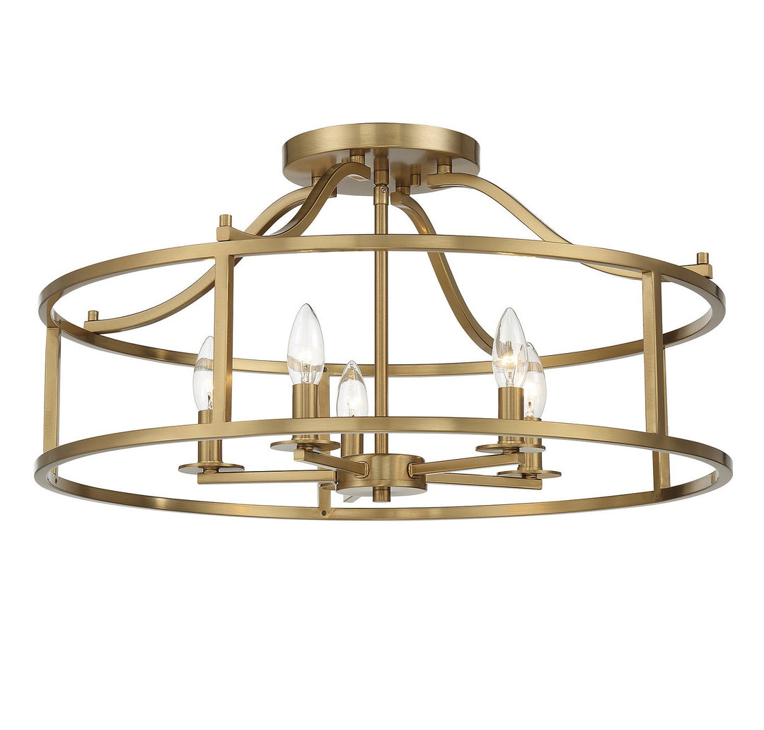 Savoy House Stockton Five Light Semi Flush Mount